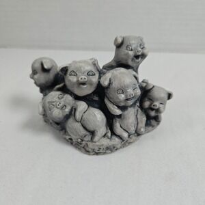 Vintage Mt. St. Helens Volcanic Ash Hand Sculpted‎ Pig Pile Figurine Statue